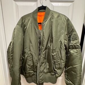 Alpha Industries Green MA-1 Bomber Jacket